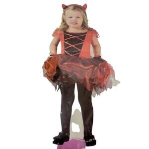 New in Package Devil Halloween Costume‎ Girl's Size 3T-4T